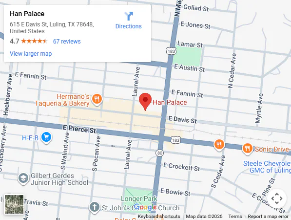 Location:615 E Davis St, Luling, TX 78648, United States